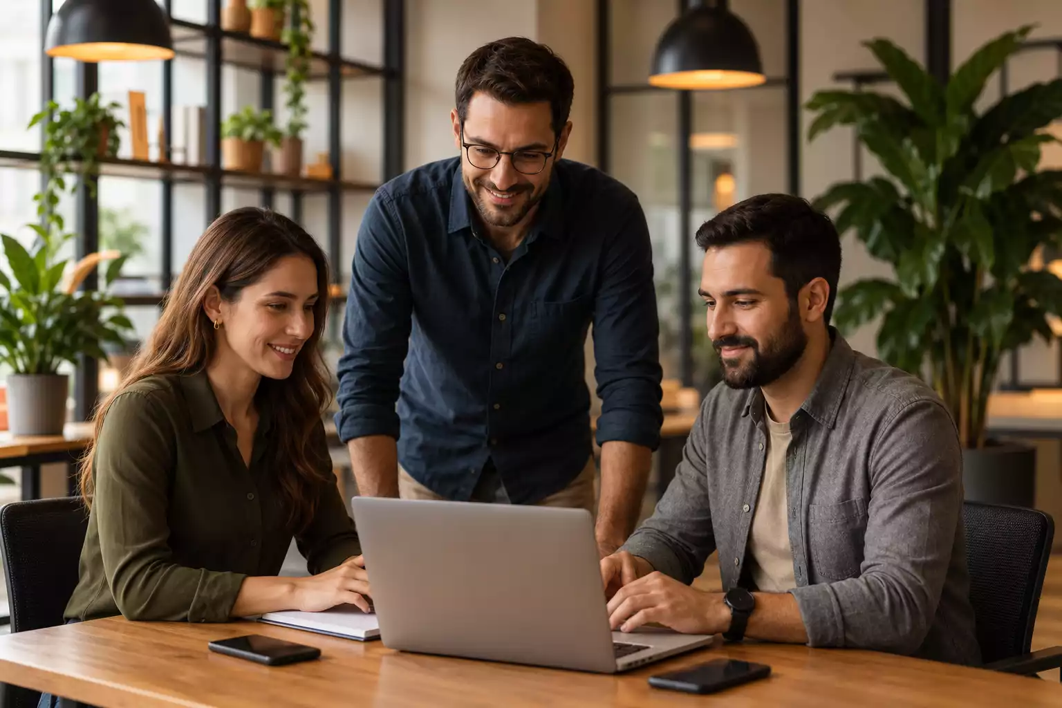 Equipe da Agência B MKT trabalhando na estratégia do cliente