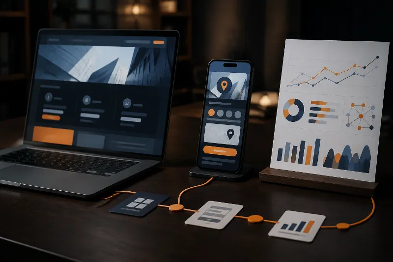Desenvolvimento visual de um site profissional e responsivo
